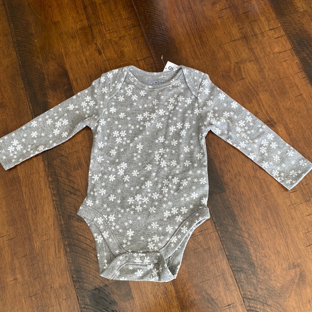 Unisex Printed Long-Sleeve Bodysuit for Baby